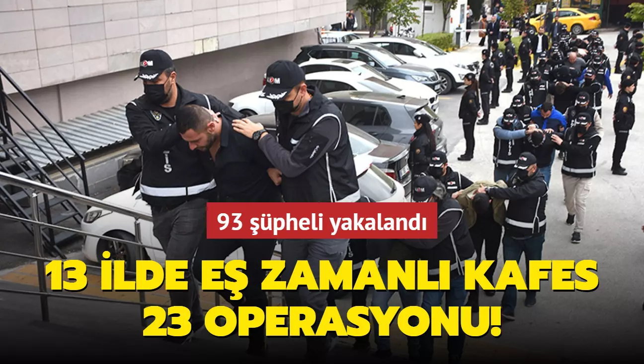 Kafes-23 operasyonunda 93 şüpheli yakalandı